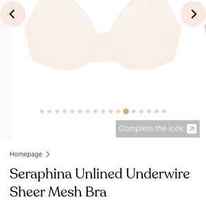 Seraphina Sheer Mesh Unlined Bra - Cream
